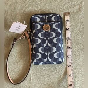 Coach Signature Wristlet phone case or wallet